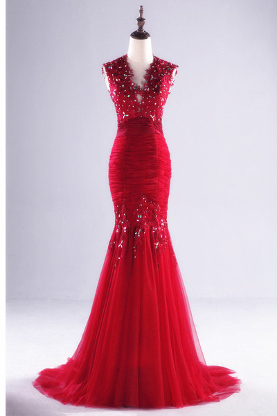 Appliques Beading Formal Prom Dress, Beautiful Long Prom Dress, Banquet Party Dress
