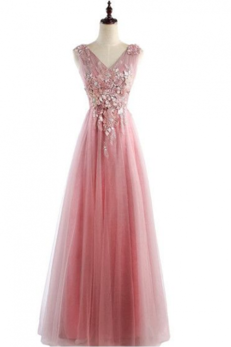 Glamorous A-line Formal Prom Dress, Beautiful Long Prom Dress, Banquet Party Dress