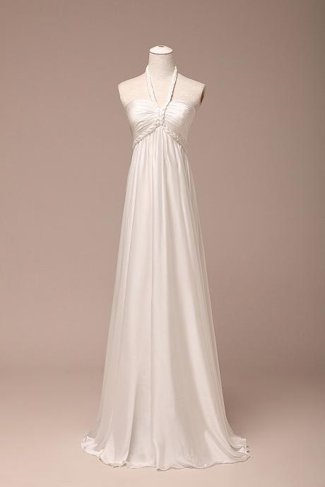 Sweetheart Sleeveless Backless Chiffon Formal Prom Dress, Beautiful Long Prom Dress, Banquet Party Dress