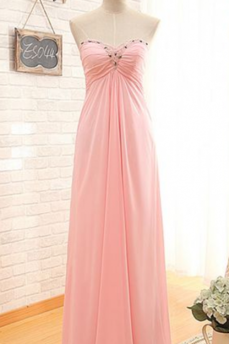Elegant A Line Sweetheart Chiffon Formal Prom Dress, Beautiful Long Prom Dress, Banquet Party Dress