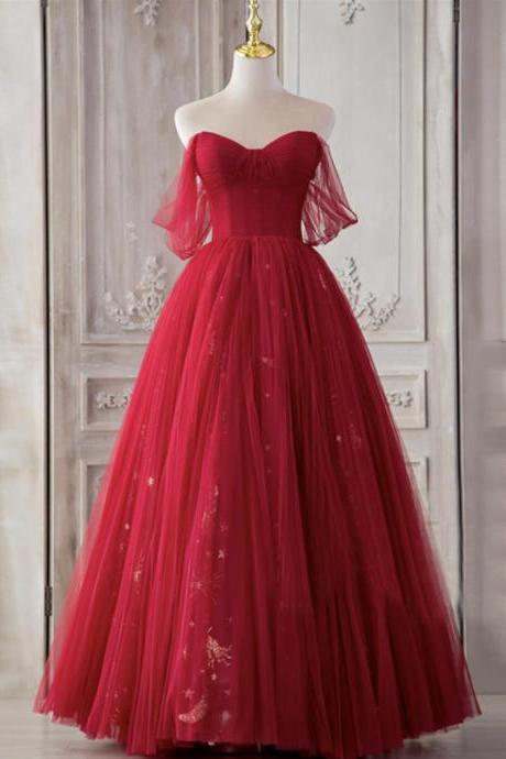Elegant Lovely Tulle Formal Prom Dress, Beautiful Long Prom Dress, Banquet Party Dress