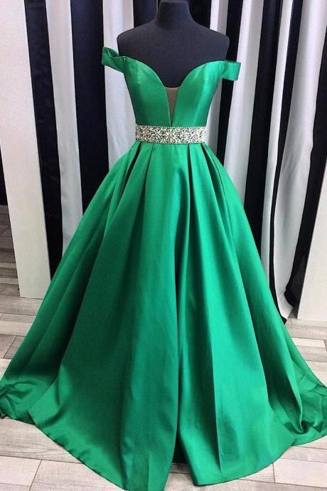 New Prom Gowns,Charming Evening Dresses, Charming Prom Dresses,O-Neck Prom Dress,Beading Prom Dress
