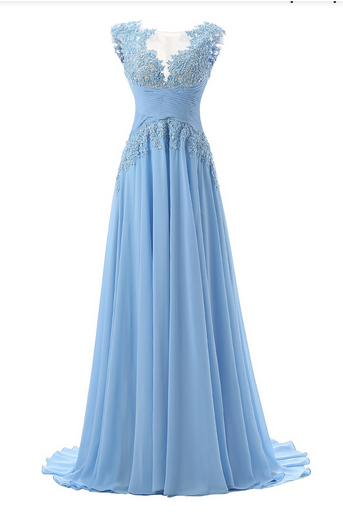 Sleeveless Bateau Neckline Chiffon Floor-length Dress Featuring Sheer Lace Appliqué Bodice