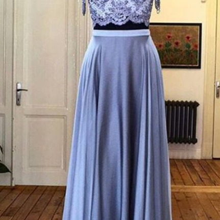 Sky blue chiffon infinity long dress main image 0