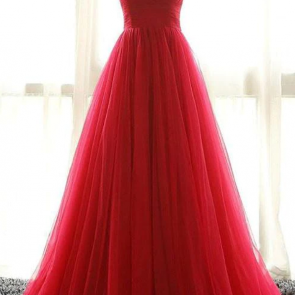 Prom Dresses,A line Tulle Off-shoulder Long Prom Dress, Evening Dress,Floor-length Prom Dress Long
