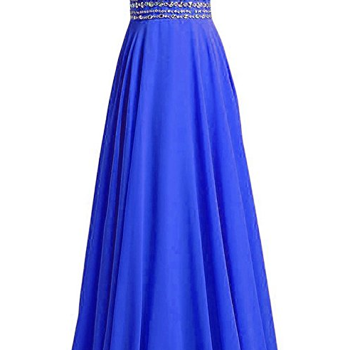 Sexy Crystals Prom Dresses Royal Blue Evening Party Gowns Sweep Train ...