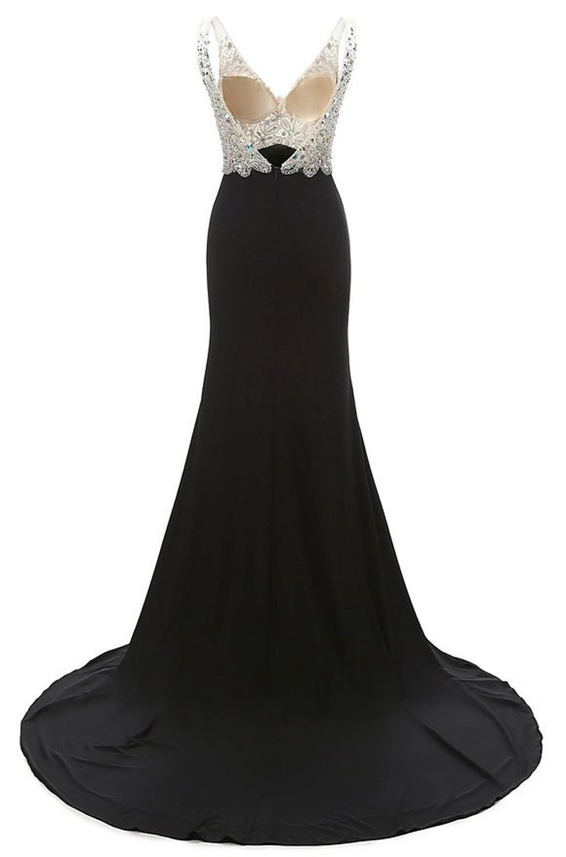 Sexy Backless Mermaid Black Prom Dress Vestido De Festa Longo Sereia Luxury Evening Dresses On 