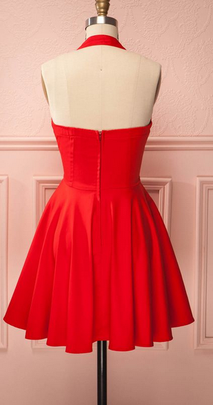 Short Red Homecoming Dress Party Dress, Short Red Dancing Dress Party ...