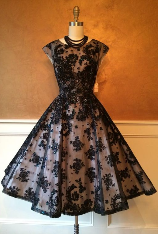 Vintage Prom Dress,lace Homecoming Dresses, Lace Prom Gowns, Mini Short ...