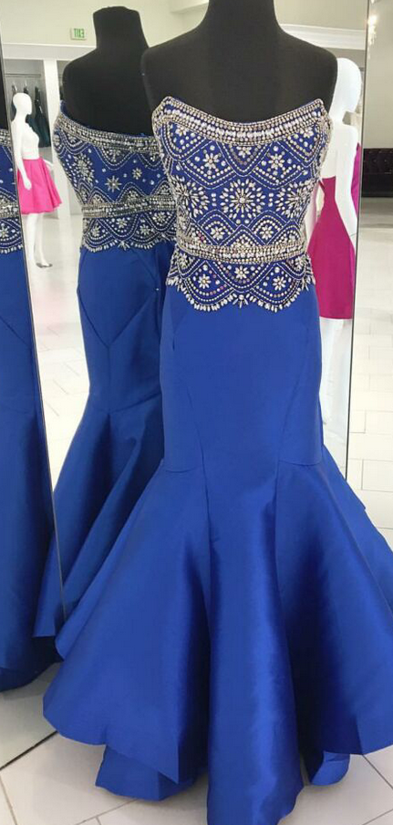 Pleated Sweetheart Cutout Sheath Slit Dress With Bow Dusty Blue main image 1