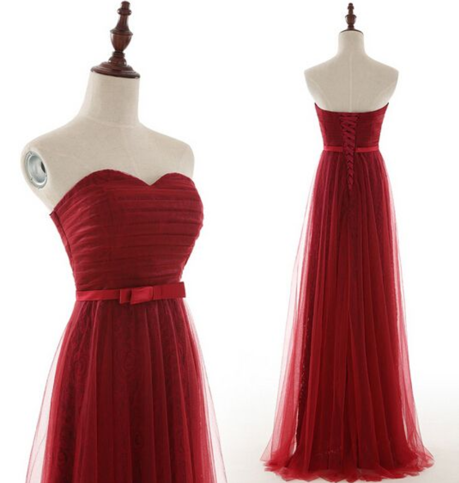 tulle long prom dress, evening dress main image 0