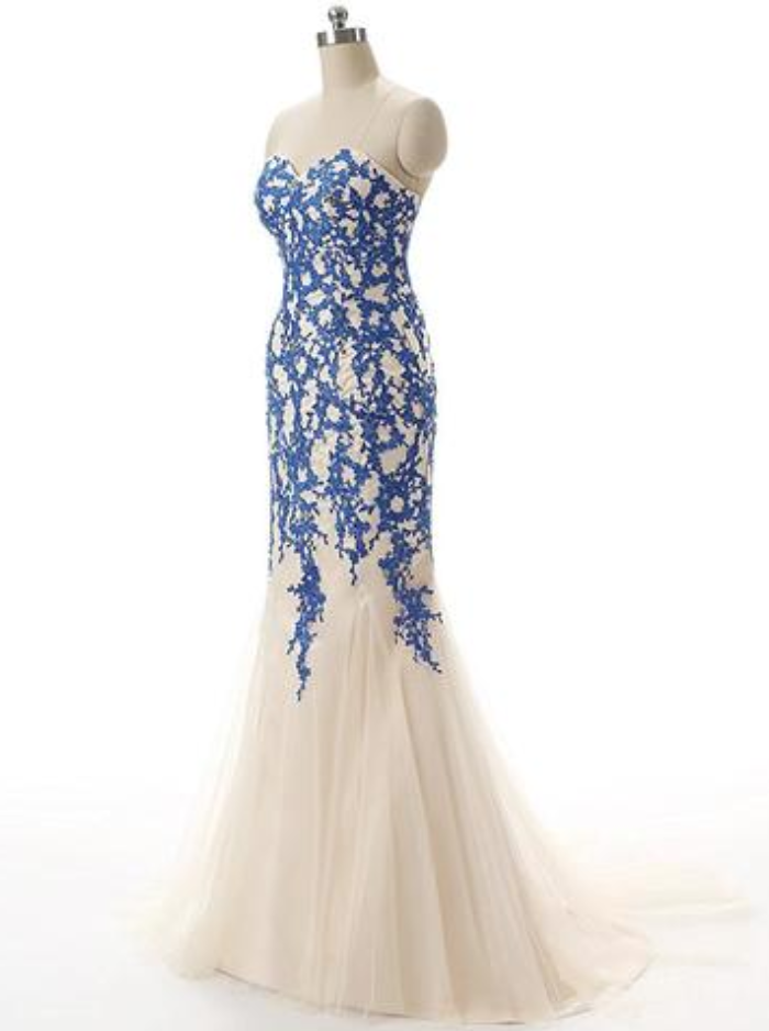 Gorgeous Mermaid Long Sleeves Scoop Lace Tulle Prom Dresses main image 0