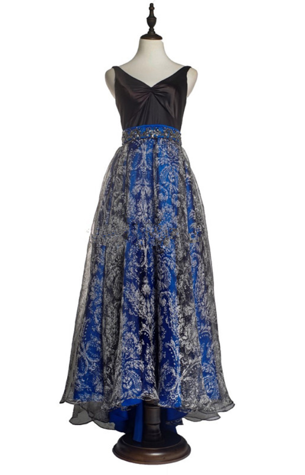 Elegant A-Line Strapless Sleeveless Zipper Back Floor Length Prom Dress