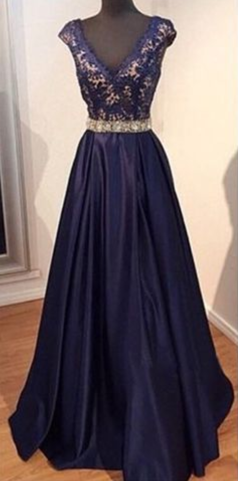 Navy Blue Sexy Prom Dress, Evening Dress   fg2661 main image 1