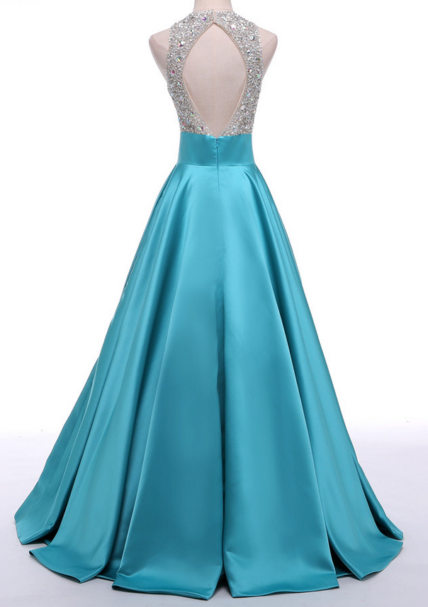 Real Photo Design Vestido De Festa Sexy Keyhole A Line Beads Prom Gowns Long Evening Dresses On