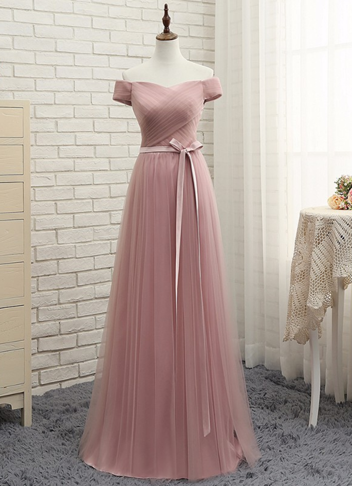 Elegant Off The Shoulder Evening Dresses Real Photos A-line Floor ...