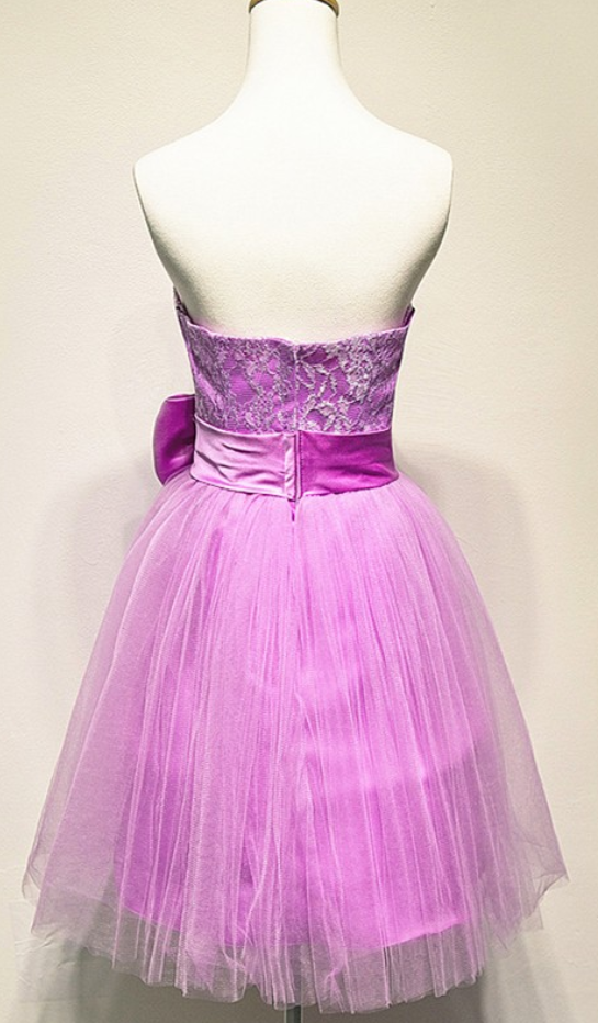 Short purple Homecoming Dresses C736
