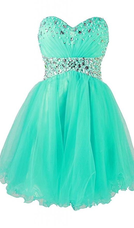 A Line Beaded Short Prom Dress Formal Party Homecoming Dresses on Luulla